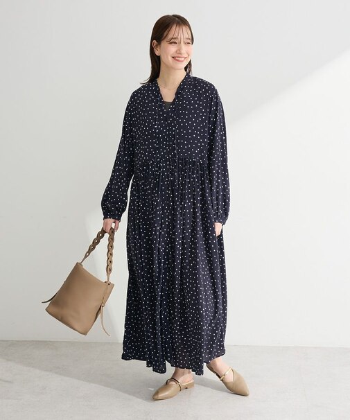 スキッパーギャザーワンピース