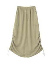 サテンカーゴスカート