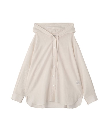 シアーフードシャツ