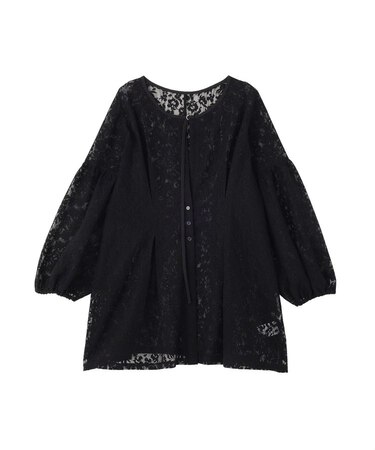 メッシュレースタック入りプルオーバー