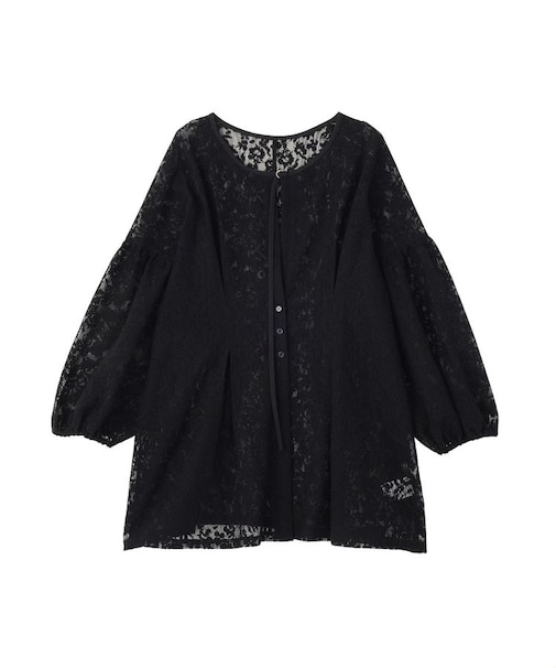 メッシュレースタック入りプルオーバー