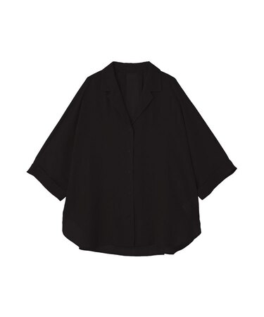 開襟シアーシャツジャケット