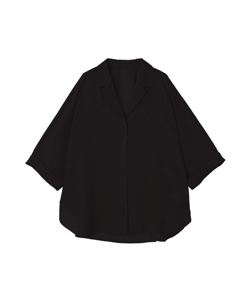 開襟シアーシャツジャケット