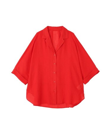 開襟シアーシャツジャケット