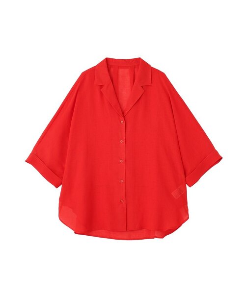 開襟シアーシャツジャケット