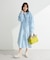 シアーデニムシャツワンピース