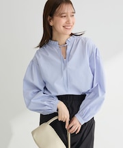 2wayフリルハイネックブラウス