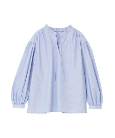 2wayフリルハイネックブラウス