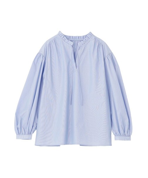 2wayフリルハイネックブラウス