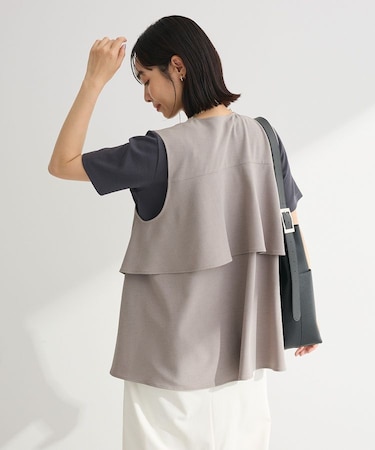 イージーケアバックフリルジレ