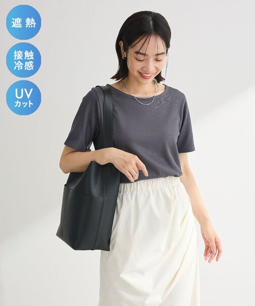 【適ON】5分袖リブプルオーバー