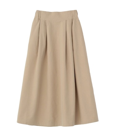 綿混やわらかタッチタックスカート