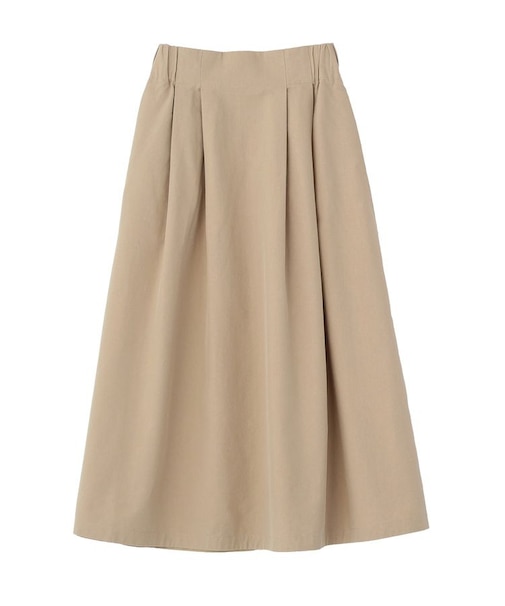 綿混やわらかタッチタックスカート