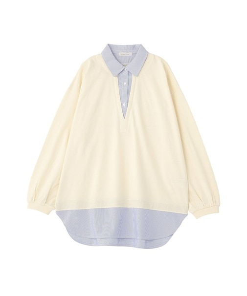 衿レイヤードッキングチュニック