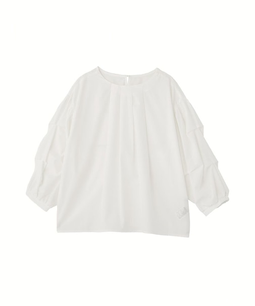 イージーケア袖タックブラウス