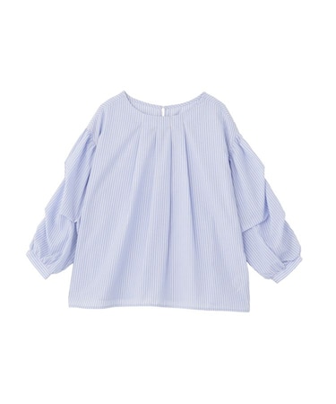 イージーケア袖タックブラウス