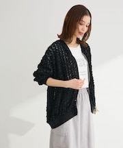 フラワー柄チュールブルゾン