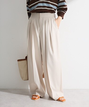 タックワイドパンツ