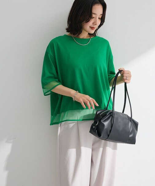 【適ON】遮熱チュールドッキングプルオーバー