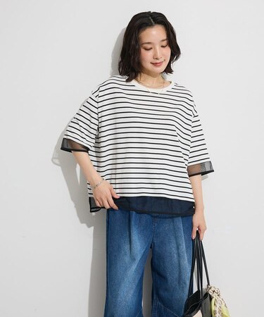 【適ON】遮熱チュールドッキングプルオーバー