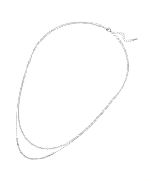 メタル2連ショートネックレス