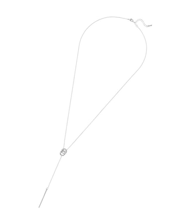 ダブルリングデザインロングネックレス