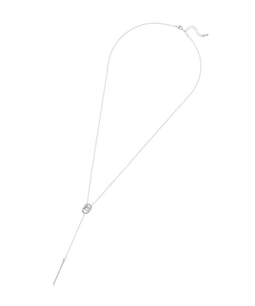 ダブルリングデザインロングネックレス