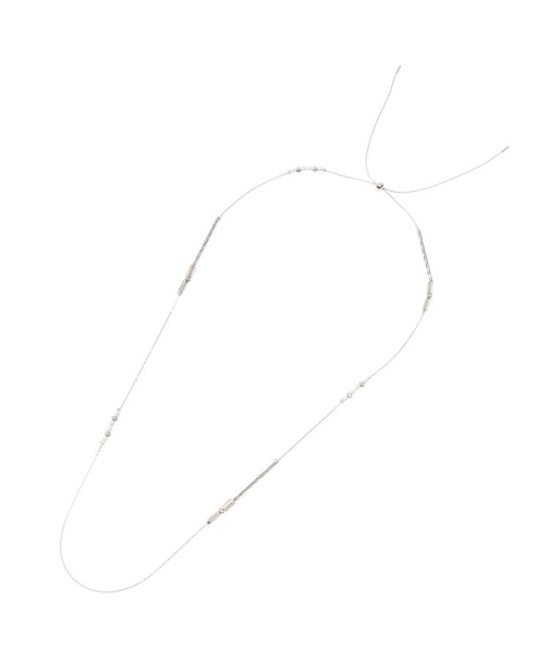 ビーズMIXロングチェーンネックレス