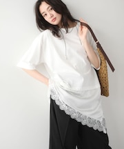レースドッキングTシャツ