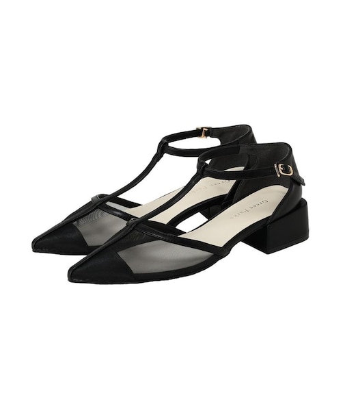 Tストラップシアーパンプス