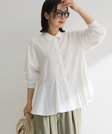 スウィッチングペプラムシャツ