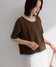チュールレイヤードボックスプルオーバー