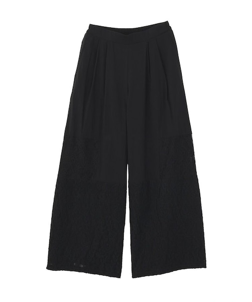 裾レースドッキングパンツ
