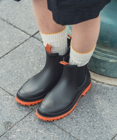 【KIU】TWINTONE SIDE GORE RAIN BOOTS