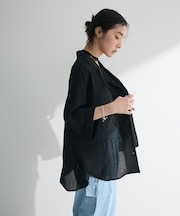 【WEB限定】開襟シアージャケット風シャツⅡ
