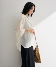 【WEB限定】開襟シアージャケット風シャツⅡ