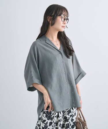 【WEB限定】開襟シアージャケット風シャツⅡ