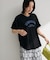 裾ラウンド機能ロゴTシャツ