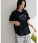 裾ラウンド機能ロゴTシャツ
