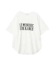 裾ラウンド機能ロゴTシャツ