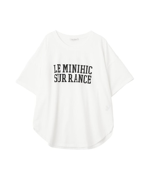 裾ラウンド機能ロゴTシャツ