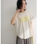 裾ラウンド機能ロゴTシャツ