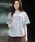 裾ラウンド機能ロゴTシャツ