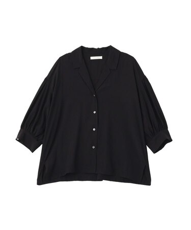 接触冷感シルキータッチローンオープンカラーシャツ