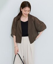 5分袖メッシュジャケット