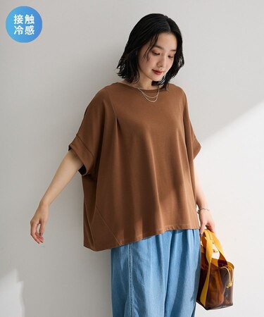 【適ON】超冷感タック入りオーバーサイズプルオーバー