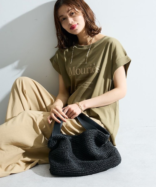 【適ON】汗染み防止フレンチロゴTシャツ