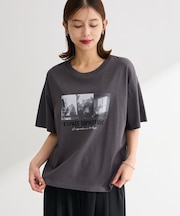 【適ON】汗染み防止ボックスロゴTシャツ