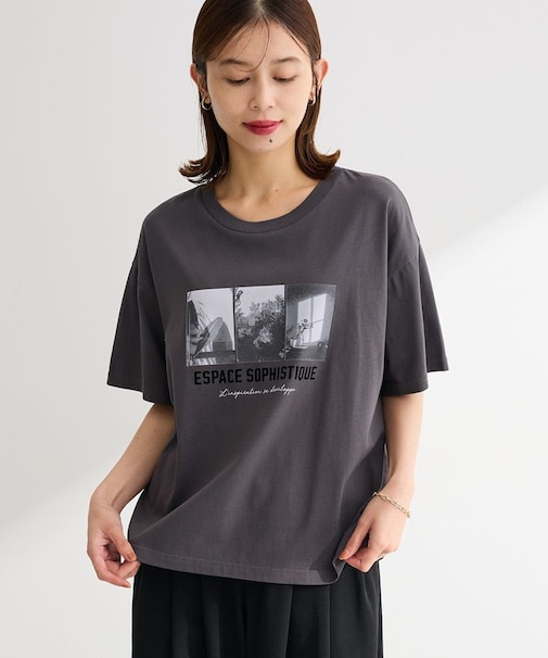【適ON】汗染み防止ボックスロゴTシャツ