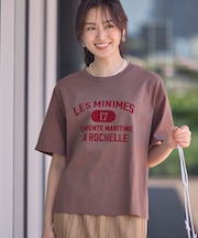 汗染み防止ボックスロゴTシャツ